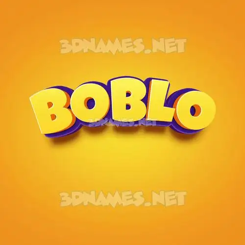 boblo in Orange Toon style - 3D name wallpaper boblo in Orange Toon style - 3D name wallpaper