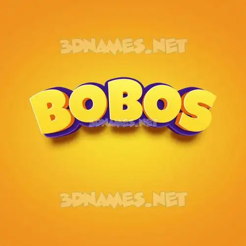 bobos in Orange Toon style - 3D name wallpaper