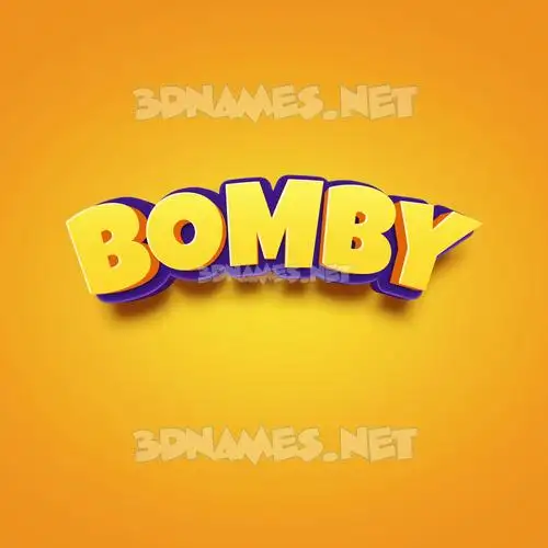 bomby in Orange Toon style - 3D name wallpaper bomby in Orange Toon style - 3D name wallpaper
