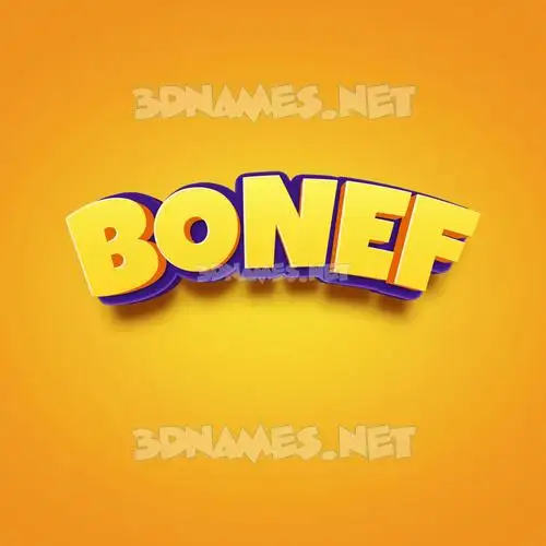 bonef in Orange Toon style - 3D name wallpaper bonef in Orange Toon style - 3D name wallpaper