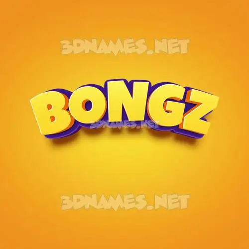 bongz in Orange Toon style - 3D name wallpaper
