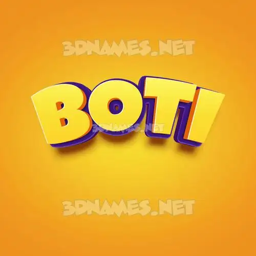 boti in Orange Toon style - 3D name wallpaper boti in Orange Toon style - 3D name wallpaper
