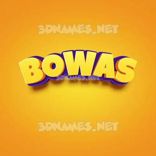 bowas in Orange Toon style - 3D name wallpaper bowas in Orange Toon style - 3D name wallpaper