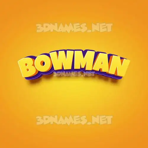 bowman in Orange Toon style - 3D name wallpaper bowman in Orange Toon style - 3D name wallpaper