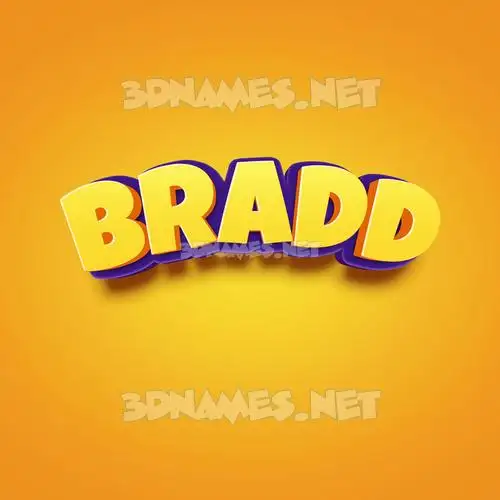 bradd in Orange Toon style - 3D name wallpaper bradd in Orange Toon style - 3D name wallpaper