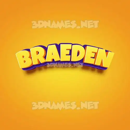 braeden in Orange Toon style - 3D name wallpaper braeden in Orange Toon style - 3D name wallpaper