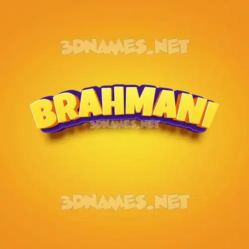 brahmani in Orange Toon style - 3D name wallpaper