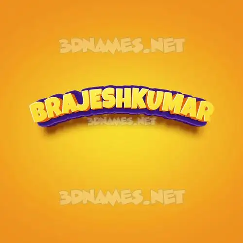brajeshkumar in Orange Toon style - 3D name wallpaper