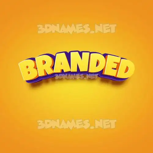 branded in Orange Toon style - 3D name wallpaper branded in Orange Toon style - 3D name wallpaper