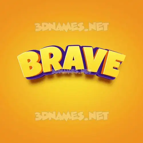brave in Orange Toon style - 3D name wallpaper brave in Orange Toon style - 3D name wallpaper