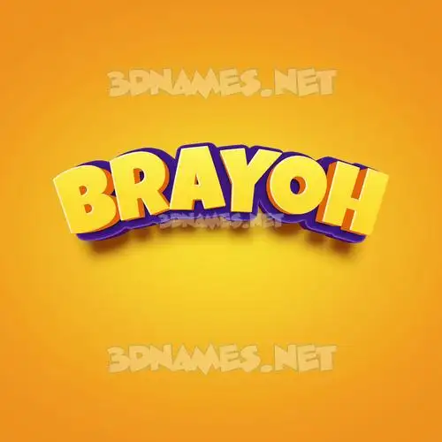 brayoh in Orange Toon style - 3D name wallpaper brayoh in Orange Toon style - 3D name wallpaper