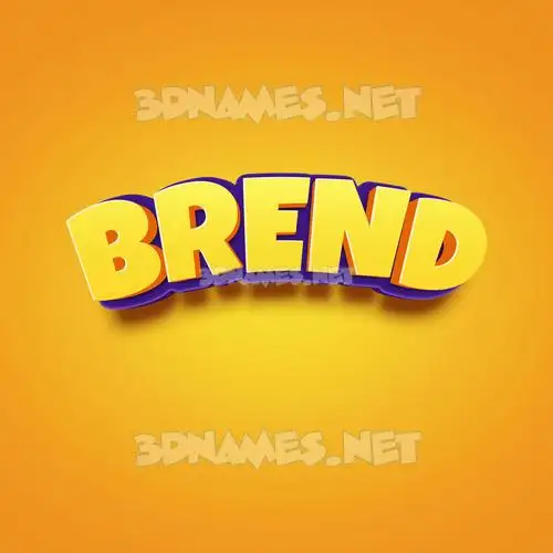 brend in Orange Toon style - 3D name wallpaper brend in Orange Toon style - 3D name wallpaper