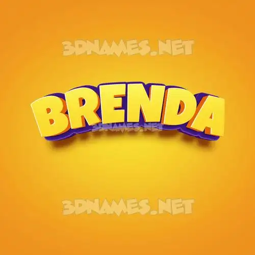brenda in Orange Toon style - 3D name wallpaper