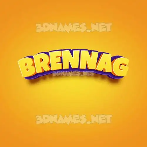 brennag in Orange Toon style - 3D name wallpaper brennag in Orange Toon style - 3D name wallpaper