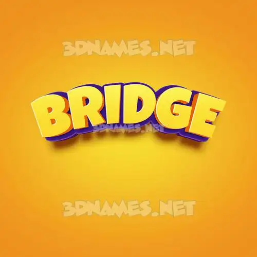 bridge in Orange Toon style - 3D name wallpaper bridge in Orange Toon style - 3D name wallpaper