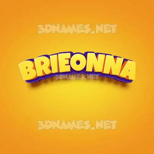 brieonna in Orange Toon style - 3D name wallpaper