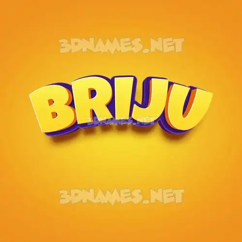 briju in Orange Toon style - 3D name wallpaper briju in Orange Toon style - 3D name wallpaper