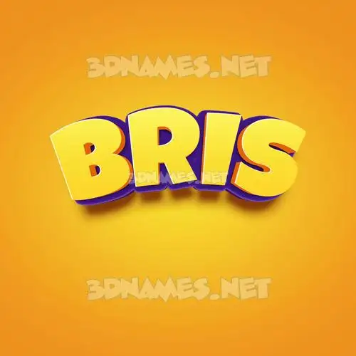 bris in Orange Toon style - 3D name wallpaper bris in Orange Toon style - 3D name wallpaper