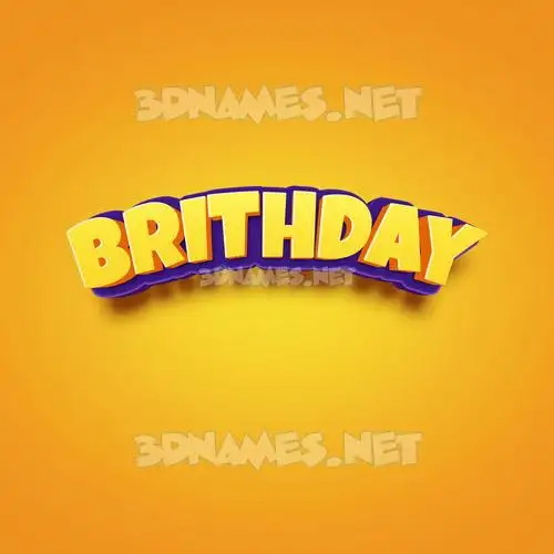 brithday in Orange Toon style - 3D name wallpaper brithday in Orange Toon style - 3D name wallpaper