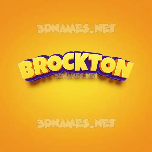 brockton in Orange Toon style - 3D name wallpaper