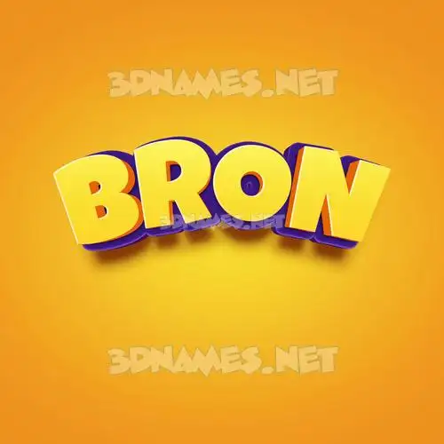 bron in Orange Toon style - 3D name wallpaper bron in Orange Toon style - 3D name wallpaper