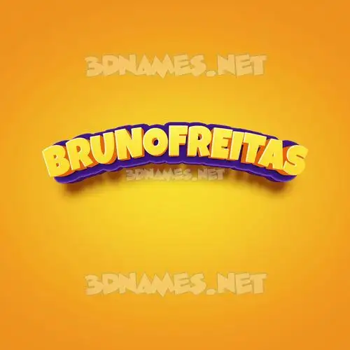 brunofreitas in Orange Toon style - 3D name wallpaper brunofreitas in Orange Toon style - 3D name wallpaper
