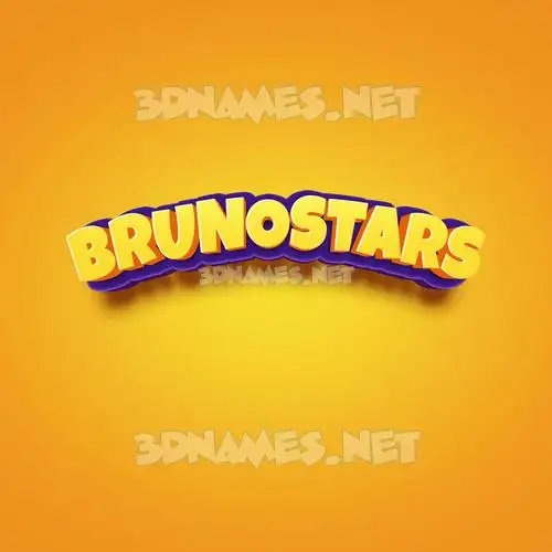 brunostars in Orange Toon style - 3D name wallpaper brunostars in Orange Toon style - 3D name wallpaper