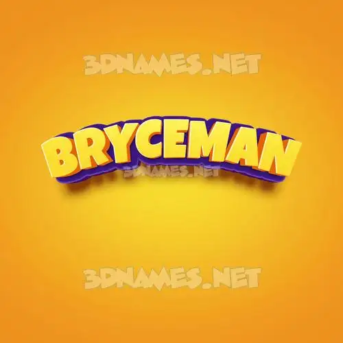 bryceman in Orange Toon style - 3D name wallpaper bryceman in Orange Toon style - 3D name wallpaper
