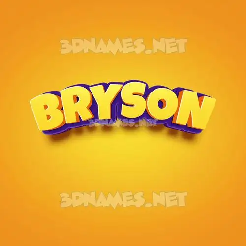 bryson in Orange Toon style - 3D name wallpaper bryson in Orange Toon style - 3D name wallpaper
