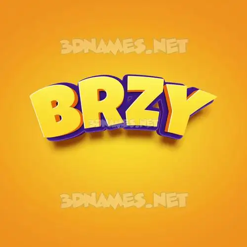 brzy in Orange Toon style - 3D name wallpaper brzy in Orange Toon style - 3D name wallpaper