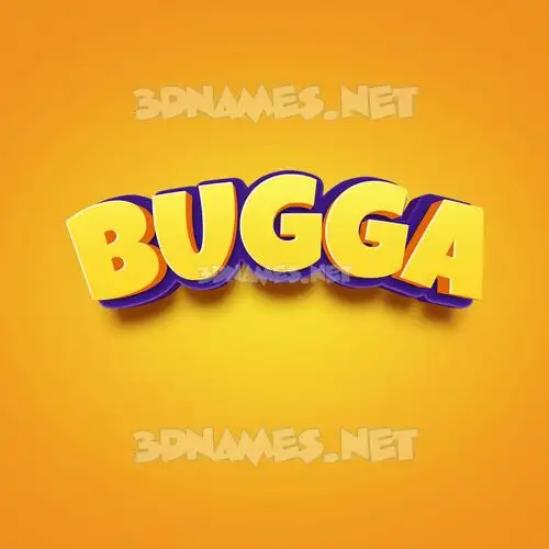 bugga in Orange Toon style - 3D name wallpaper bugga in Orange Toon style - 3D name wallpaper