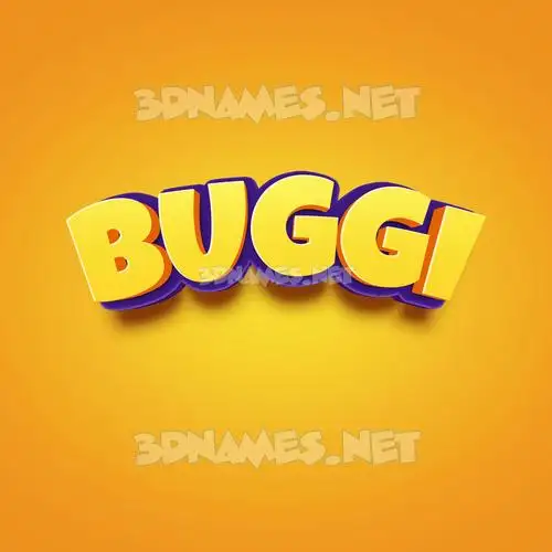 buggi in Orange Toon style - 3D name wallpaper buggi in Orange Toon style - 3D name wallpaper