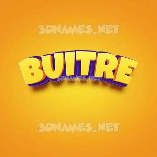 buitre in Orange Toon style - 3D name wallpaper