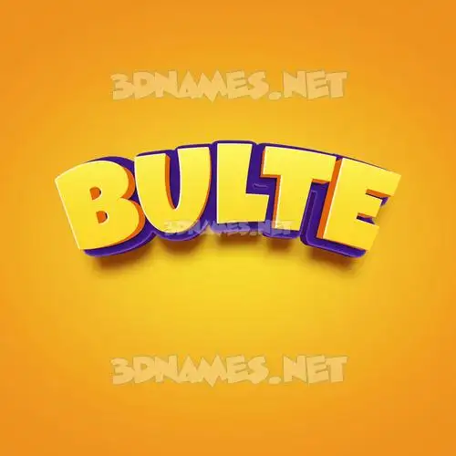 bulte in Orange Toon style - 3D name wallpaper bulte in Orange Toon style - 3D name wallpaper