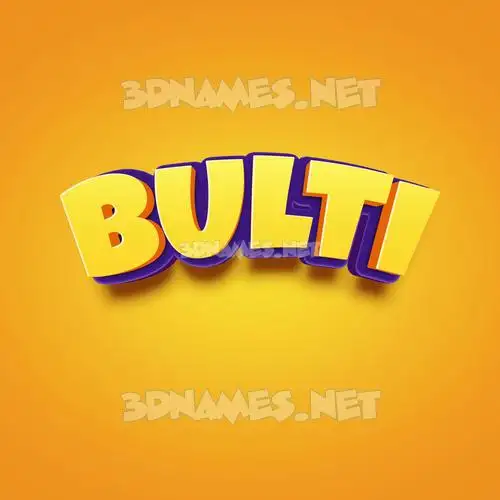 bulti in Orange Toon style - 3D name wallpaper bulti in Orange Toon style - 3D name wallpaper