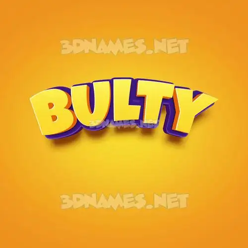 bulty in Orange Toon style - 3D name wallpaper bulty in Orange Toon style - 3D name wallpaper