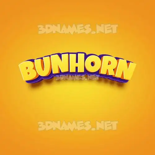 bunhorn in Orange Toon style - 3D name wallpaper bunhorn in Orange Toon style - 3D name wallpaper