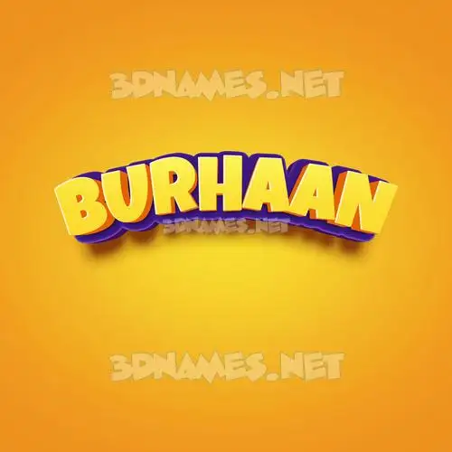 burhaan in Orange Toon style - 3D name wallpaper burhaan in Orange Toon style - 3D name wallpaper