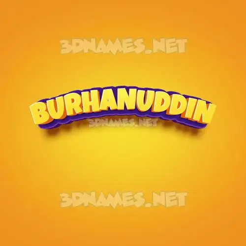 burhanuddin in Orange Toon style - 3D name wallpaper burhanuddin in Orange Toon style - 3D name wallpaper