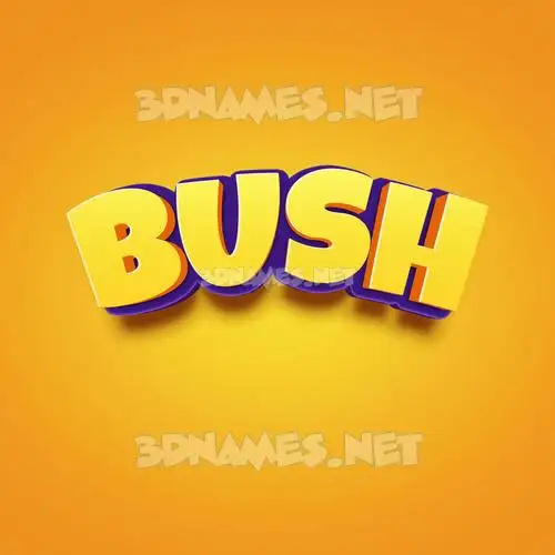 bush in Orange Toon style - 3D name wallpaper bush in Orange Toon style - 3D name wallpaper