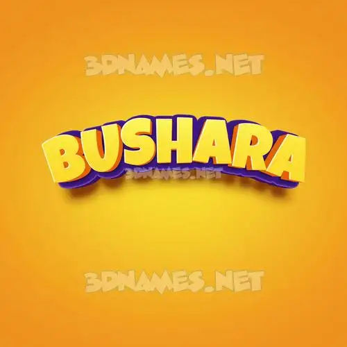 bushara in Orange Toon style - 3D name wallpaper bushara in Orange Toon style - 3D name wallpaper