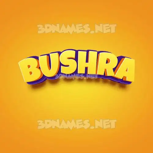 bushra in Orange Toon style - 3D name wallpaper bushra in Orange Toon style - 3D name wallpaper