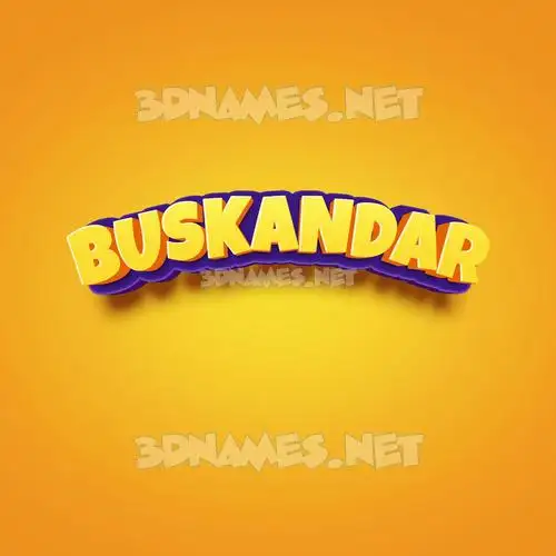 buskandar in Orange Toon style - 3D name wallpaper buskandar in Orange Toon style - 3D name wallpaper