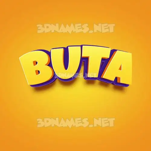 buta in Orange Toon style - 3D name wallpaper buta in Orange Toon style - 3D name wallpaper