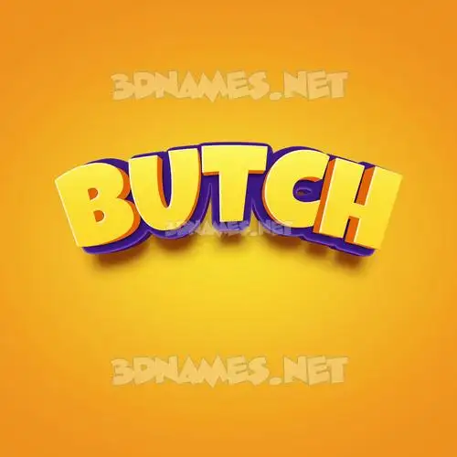 butch in Orange Toon style - 3D name wallpaper butch in Orange Toon style - 3D name wallpaper