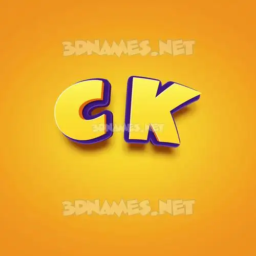 c k in Orange Toon style - 3D name wallpaper c k in Orange Toon style - 3D name wallpaper