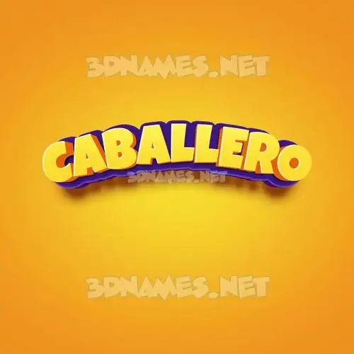 caballero in Orange Toon style - 3D name wallpaper caballero in Orange Toon style - 3D name wallpaper