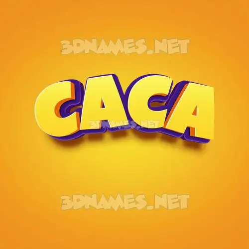 caca in Orange Toon style - 3D name wallpaper caca in Orange Toon style - 3D name wallpaper