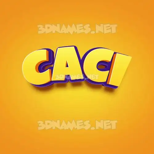 caci in Orange Toon style - 3D name wallpaper caci in Orange Toon style - 3D name wallpaper