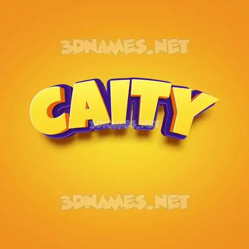 caity in Orange Toon style - 3D name wallpaper caity in Orange Toon style - 3D name wallpaper